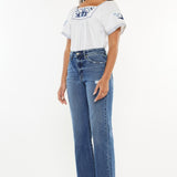 Kancan Full Size High Rise Slim Wide Leg Jeans