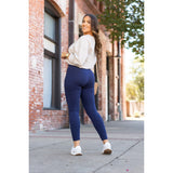 PreOrder | Navy Full-Length with Pocket Leggings Round 3 - Luxe Leggings by Julia Rose®