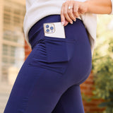 *The Lydia Navy High Waisted Gaucho Pants CP