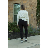 PreOrder |   Black FLEECE Full Length Leggings with Pockets Round 3 - Luxe Leggings by Julia Rose®