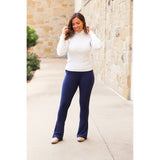 PreOrder  | Navy FLARE Leggings with Pocket - Round 2