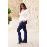 PreOrder  | Navy FLARE Leggings with Pocket - Round 2