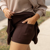 Ready to Ship | The Britt - Brown Skort*