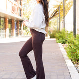 PreOrder | The Rhea - 30"  BROWN Bootcut Leggings with Pockets Round 2