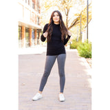 *Ready to Ship | The Caitlin - CHARCOAL Crossover Full Length Leggings with Pockets  - Luxe Leggings by Julia Rose®