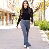 PreOrder | The Cassie - 30"  CHARCOAL Bootcut Leggings with Pockets - Round 2