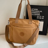 Nylon Solid Color Tote Bag