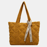 Quilted Nylon Large Tote Bag