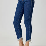 RISEN Full Size Embellished Mid Rise Crop Skinny Jeans