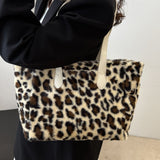 Leopard Fluff Tote Bag