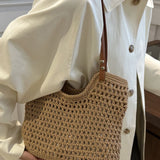 Openwork Woven Tote Bag