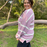 PREORDER: Exceptional Thought Striped Patchwork Sweater in Three Colors