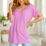 Absolute Favorite V-Neck Top in Orchid