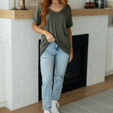 Absolute Favorite V-Neck Top in Olive