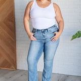 Alana Mid Rise Clean Bootcut Jeans