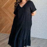 Always Learning Dolman Sleeve Dress in Black