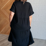 Always Learning Dolman Sleeve Dress in Black