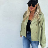 PREORDER: Rossi Crop Trench Coat in Four Colors