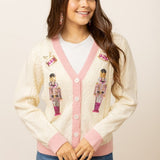 Beige and Pink Nutcracker Sweater