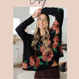 Patches of Flowers Floral Sweater