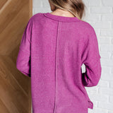 Casual Tuesday Ribbed Knit Sweater in Light Plum