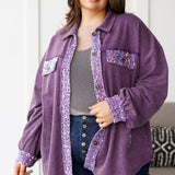 Chaos of Sequins Shacket in Purple