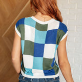 Disco Darling Checkered Sleeveless Sweater