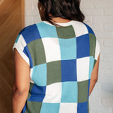 Disco Darling Checkered Sleeveless Sweater