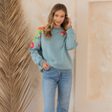 Floral Embroidered Sweatshirt