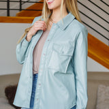 Endlessly Longing Faux Leather Shacket