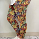 Mosaic Leaf Leggings w/ Pockets