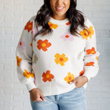 Falling Flowers Floral Sweater