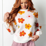 Falling Flowers Floral Sweater