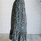 Flutter of Florals V-Neck Crop and Skirt Set