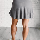 Full Force V Shaping High-Waist Skort in Titanium