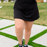 Game, Set and Match Tennis Skort in Black