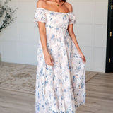 Gentle Yet Strong Balloon Sleeve Floral Dress