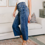 Hayes High Rise Wide Leg Crop Jeans