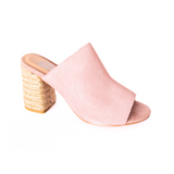 Helena Heeled Sandal in Blush Suede