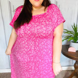 Perfectly You Fuchsia Ditzy Floral Fit & Flare Maxi Dress