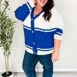 Game Day Blue "K" Embroidered Cardigan