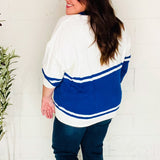 Game Day Blue "K" Embroidered Cardigan