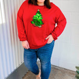 More The Merrier Red Sequin Christmas Tree Hacci Top