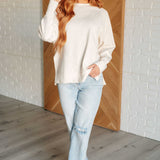 It's The Little Things Relaxed Scuba Pullover in Beige