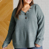 Lakeside View Drop Shoulder Sweater in Sage