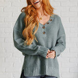 Lakeside View Drop Shoulder Sweater in Sage