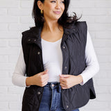 Layering Queen Quilted Puffer Vest in Black