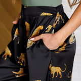 Legendary in Leopard Satin Wide Leg Pants