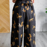 Legendary in Leopard Satin Wide Leg Pants