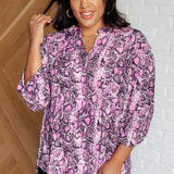 Lizzy Top in Magenta Abstract Animal Print- 8/29/2024